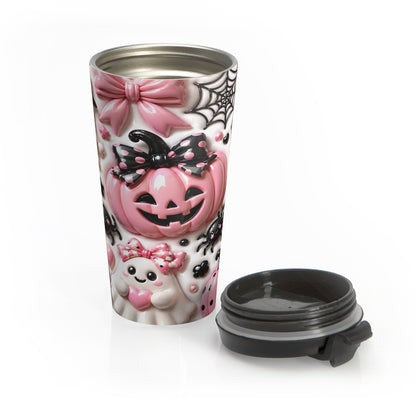 Pink Boo Crew Halloween Stainless Steel Travel Mug