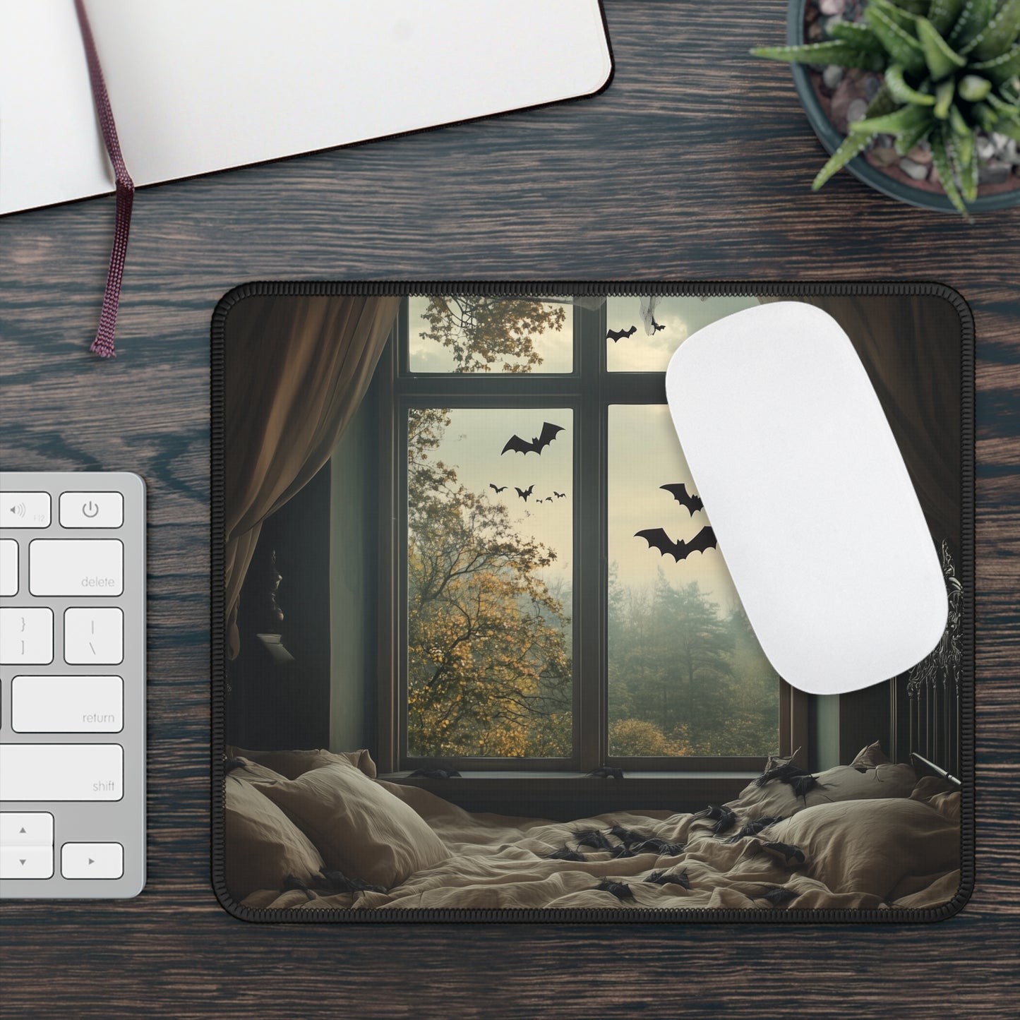 Cozy Haunted Autumn Mouse Pad