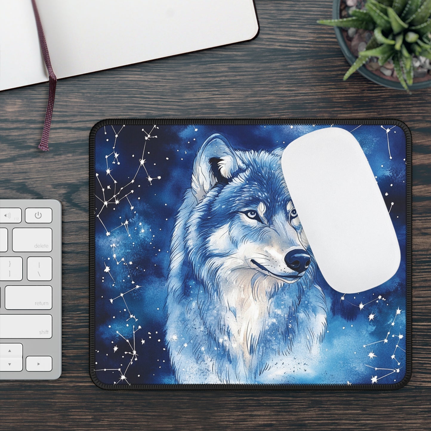 Celestial Wolf Mouse Pad