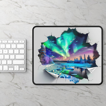 Frozen Aurora Portal Mouse Pad