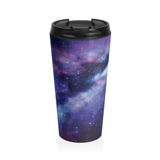 Violet Nebula Stainless Steel Travel Mug – 15oz