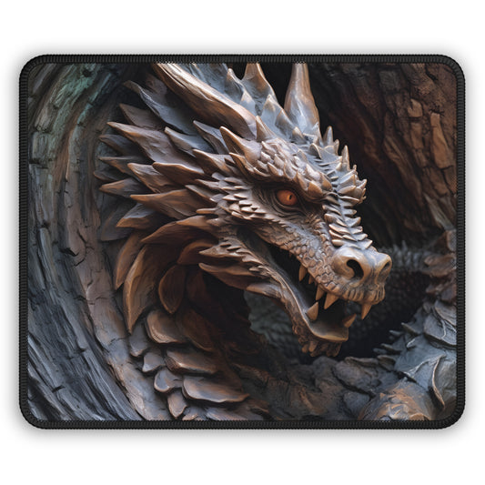 Emberfang Dragon Mouse Pad – 9x7 Neoprene Desk Mat with Fierce Fantasy Beast Design