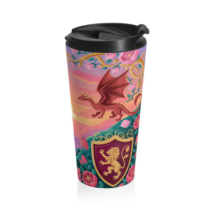 Enchanted Dragon Kingdom Stainless Steel Travel Mug (15oz)