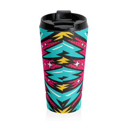 Jimothy Retro Sunset Stainless Steel Travel Mug (15oz)