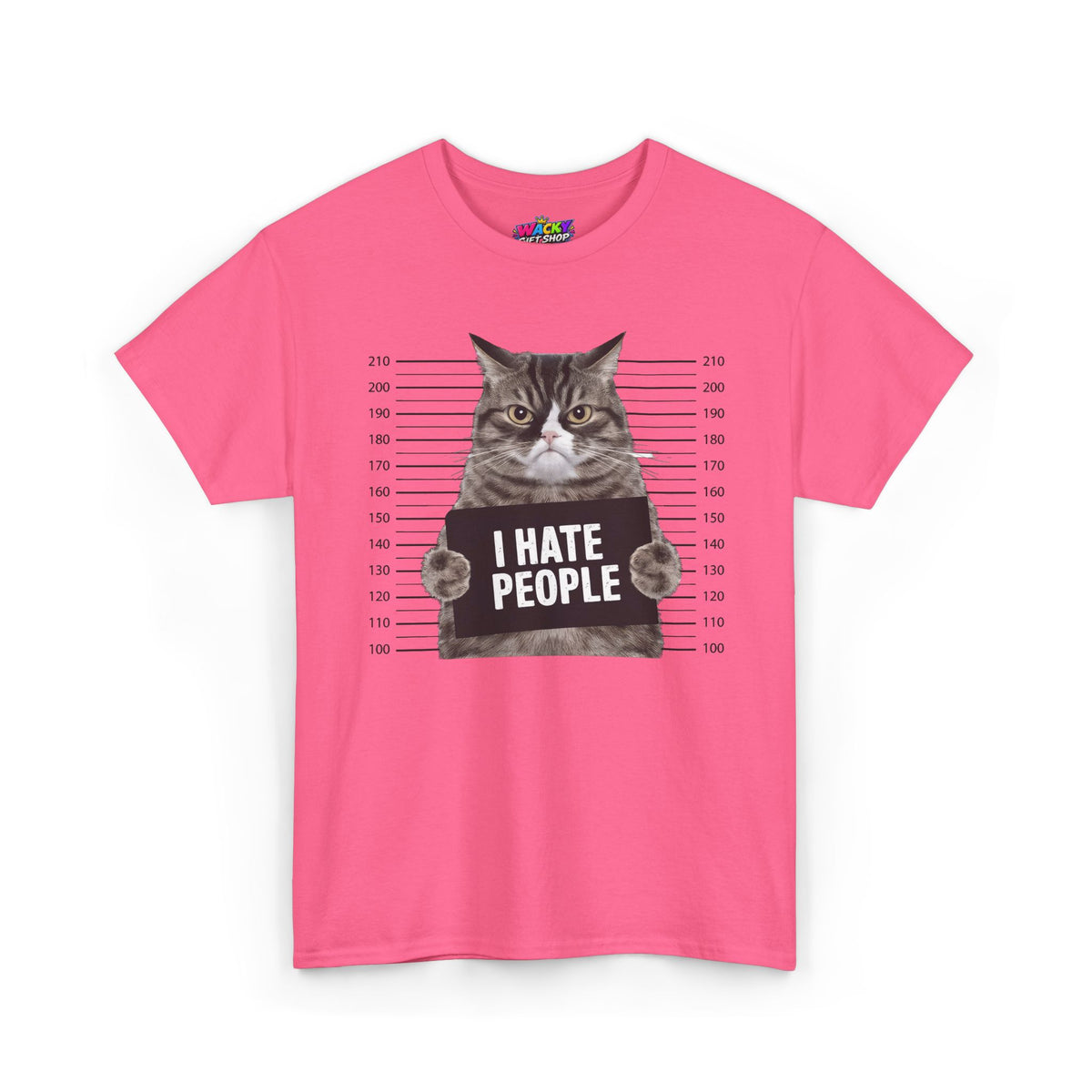 I Hate People Cat Mugshot T-Shirt