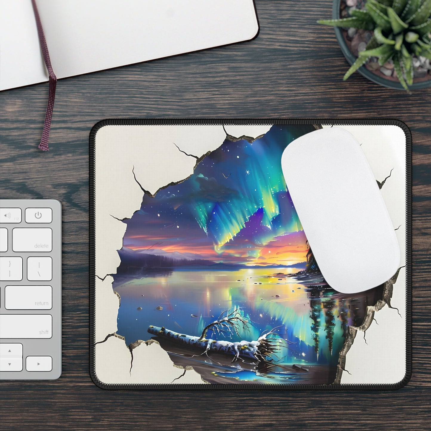 Aurora Borealis Hidden World Mouse Pad