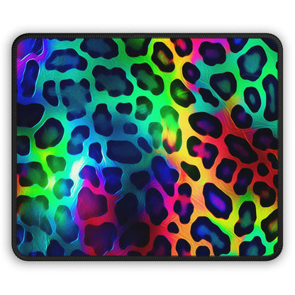 Neon Leopard Print Mouse Pad