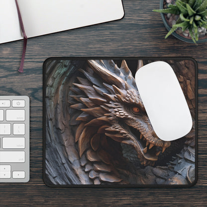 Woodland Dragon Carving Mouse Pad