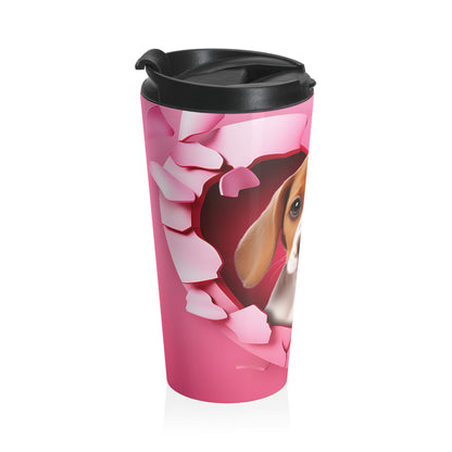 Valentine Peek Pup Travel Mug