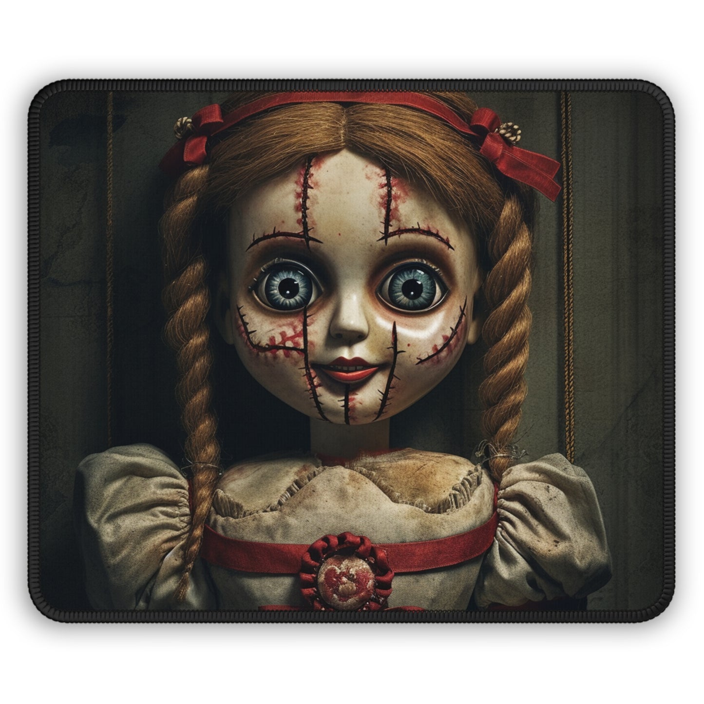 Porcelain Stitch Doll Mouse Pad