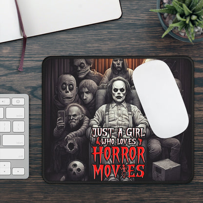 Just a Girl Who Loves Horror Movies Mouse Pad