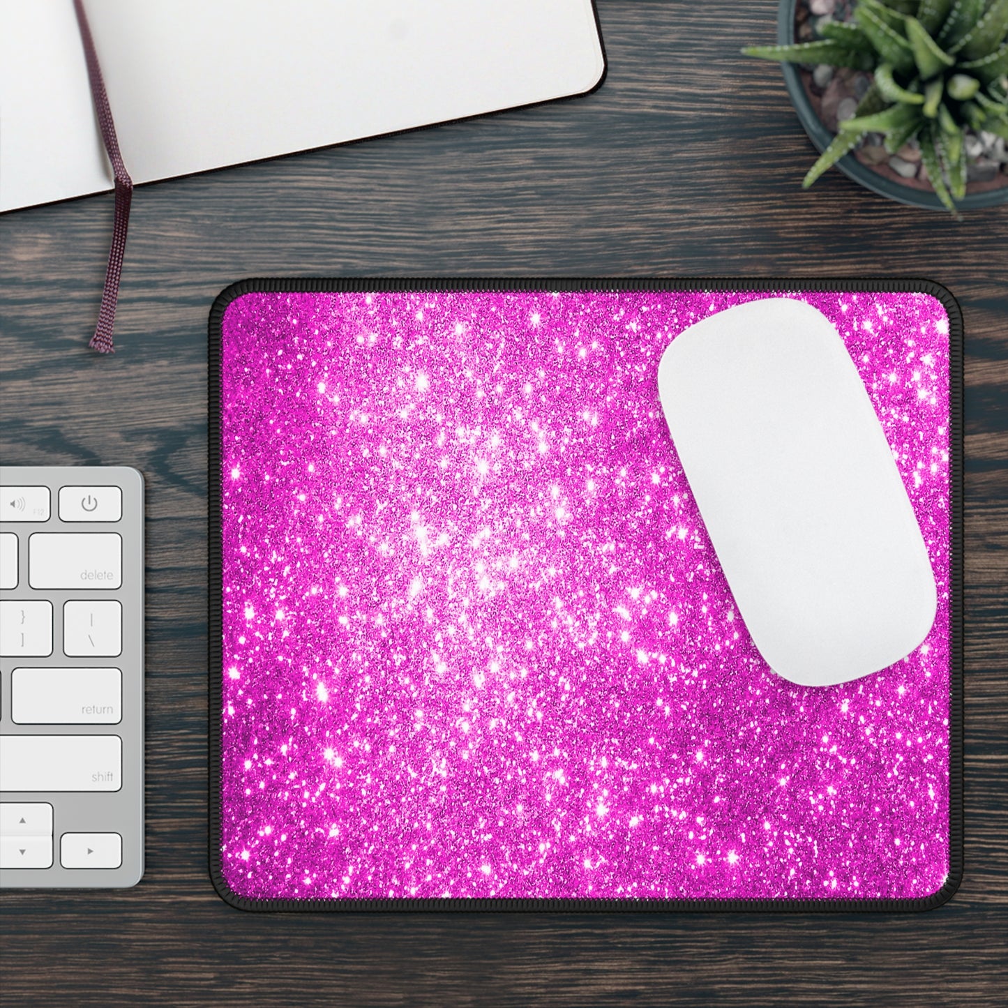 Pink Glitter Mouse Pad