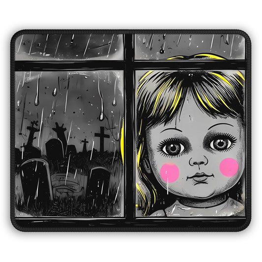 Creepy Doll Graveyard Mouse Pad