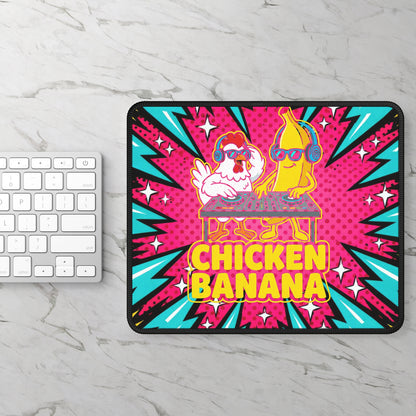 Chicken Banana DJ Mouse Pad