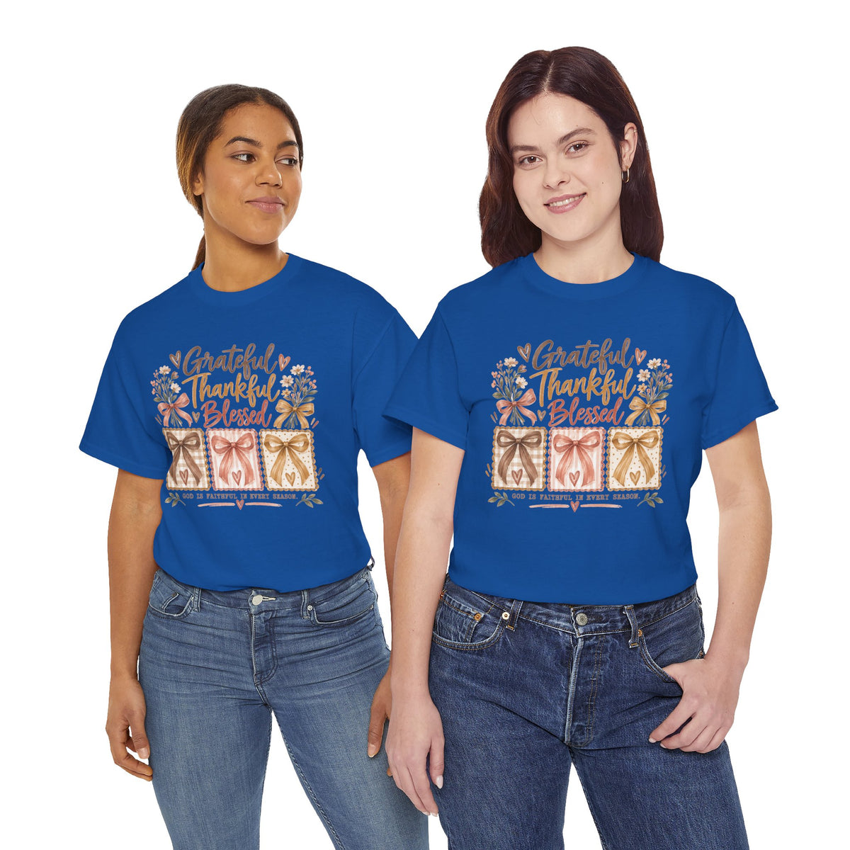 Grateful Thankful Blessed Christian T-Shirt