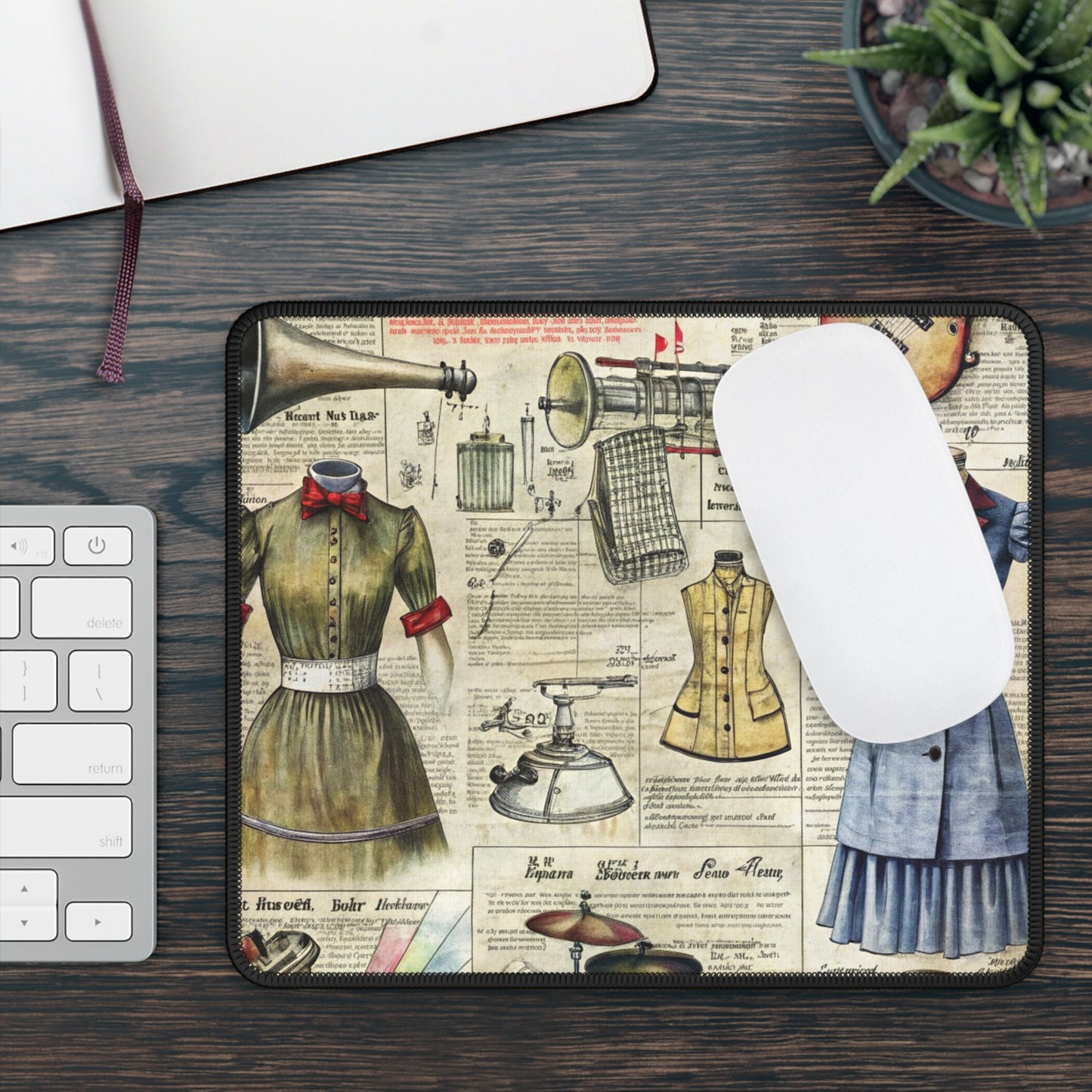 Vintage Victorian Collage Mouse Pad