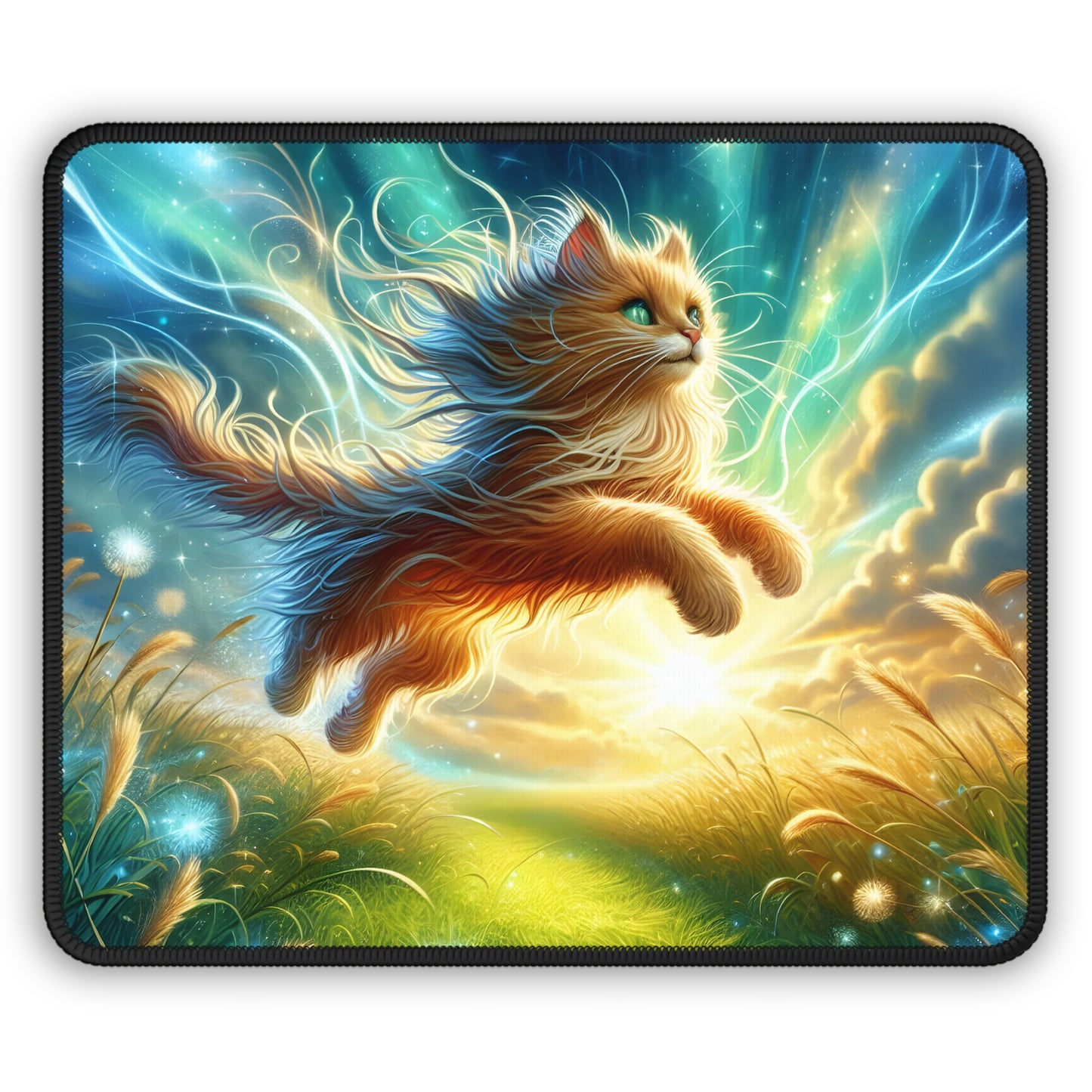 Sunlit Meadow Cat Mouse Pad