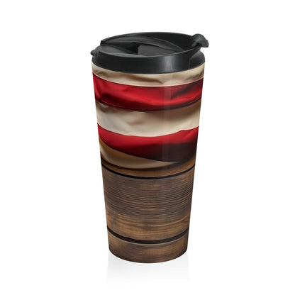 American Flag Barrel Travel Mug