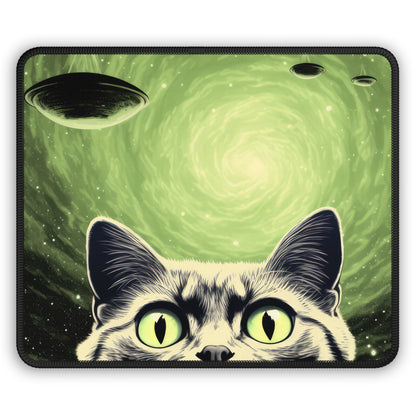 Cosmic UFO Cat Mouse Pad