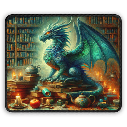 Eldritch Library Dragon Mouse Pad