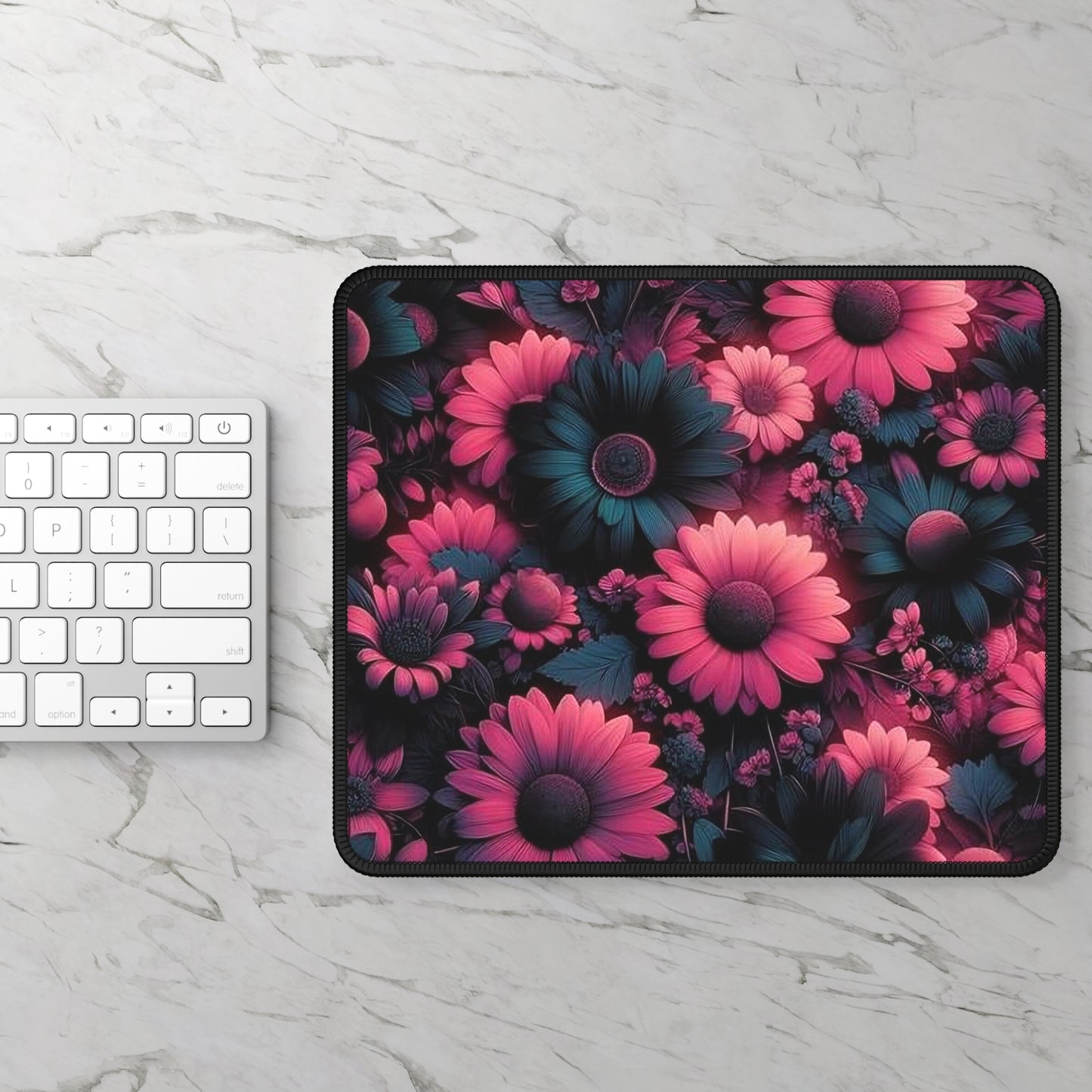 Midnight Bloom Floral Mouse Pad