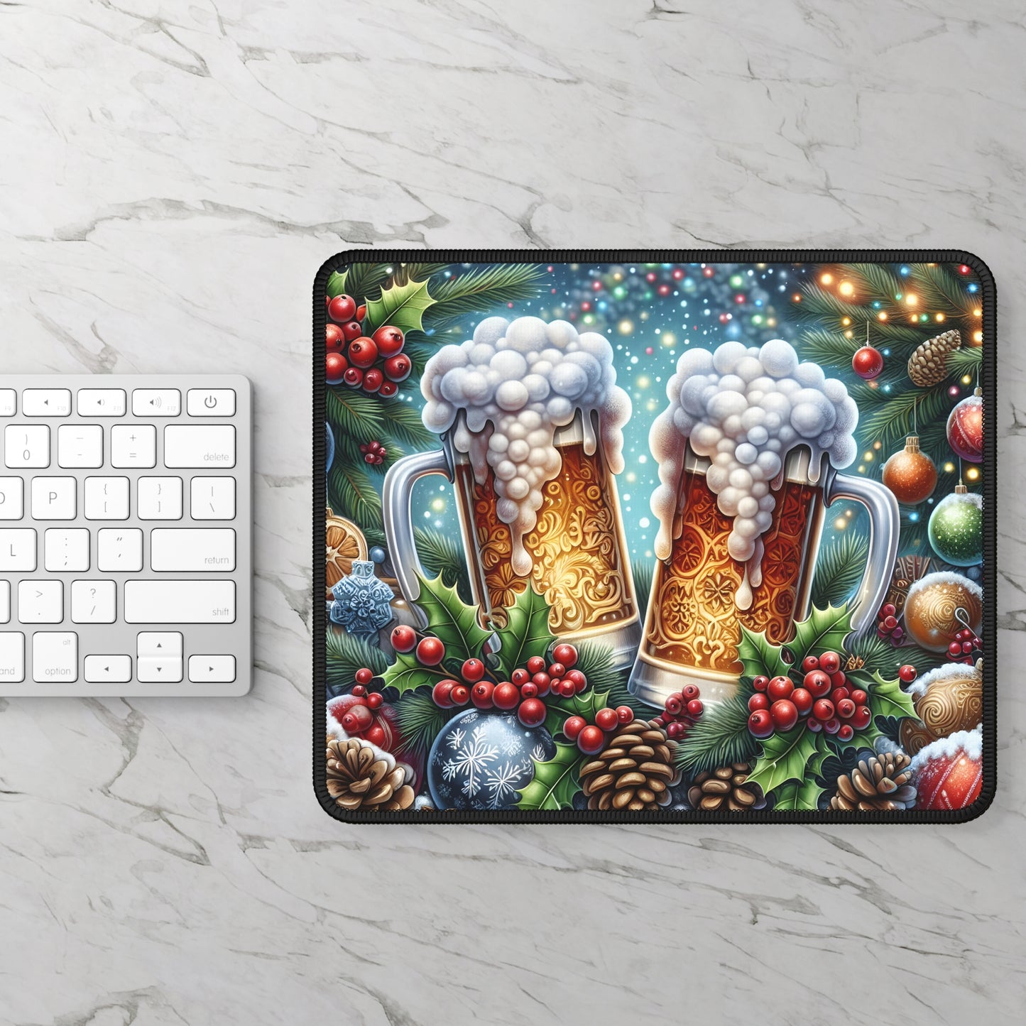 Christmas Cheers Beer Mouse Pad