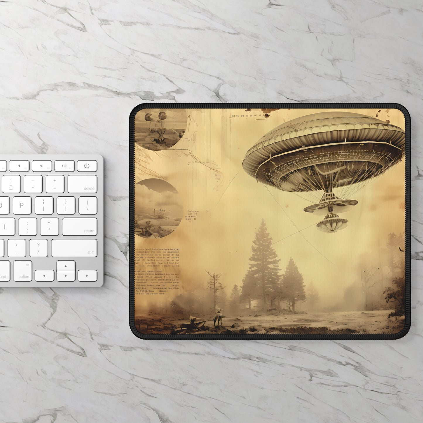 Retro Sky Vessel Mouse Pad