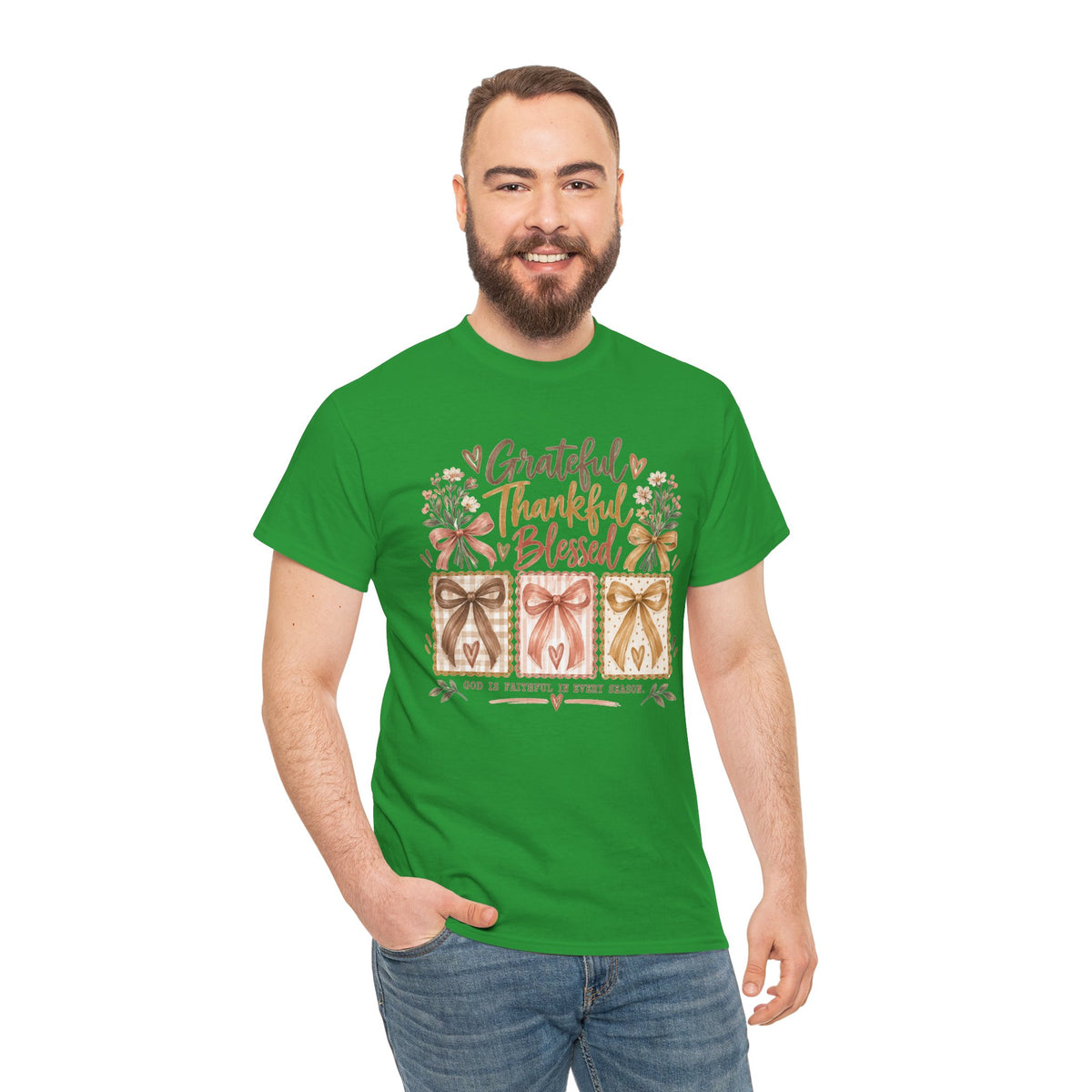 Grateful Thankful Blessed Christian T-Shirt