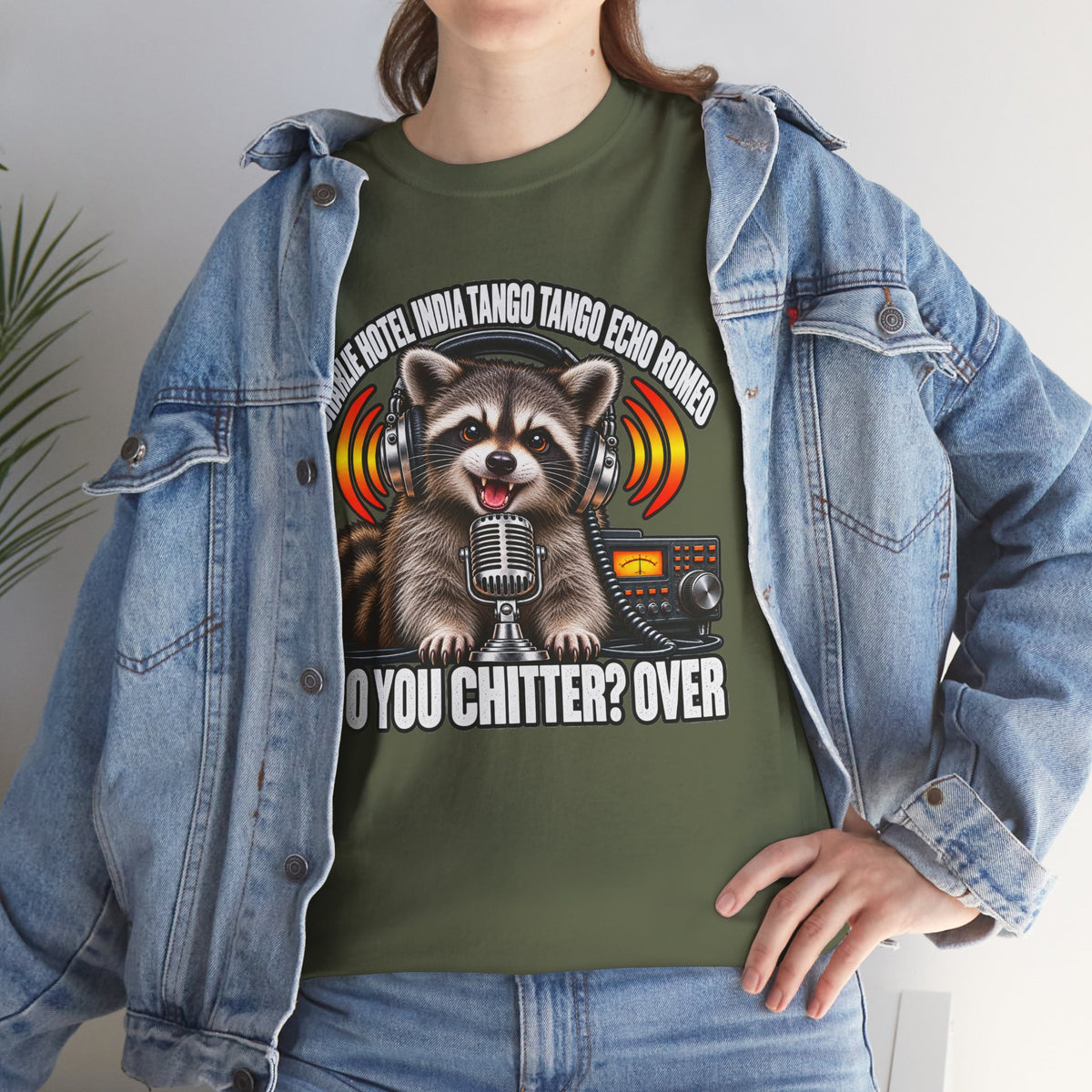 Do You Chitter? Over Raccoon Ham Radio T-Shirt