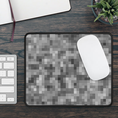 Soft Gray Pixel Mouse Pad