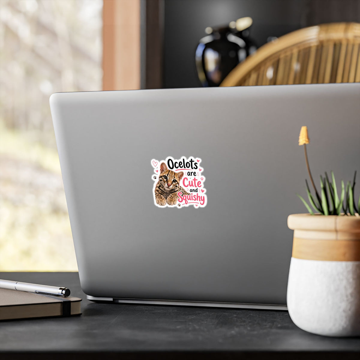 Ocelots Are Cute and Squishy Kiss-Cut Vinyl Sticker