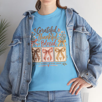 Grateful Thankful Blessed Christian T-Shirt