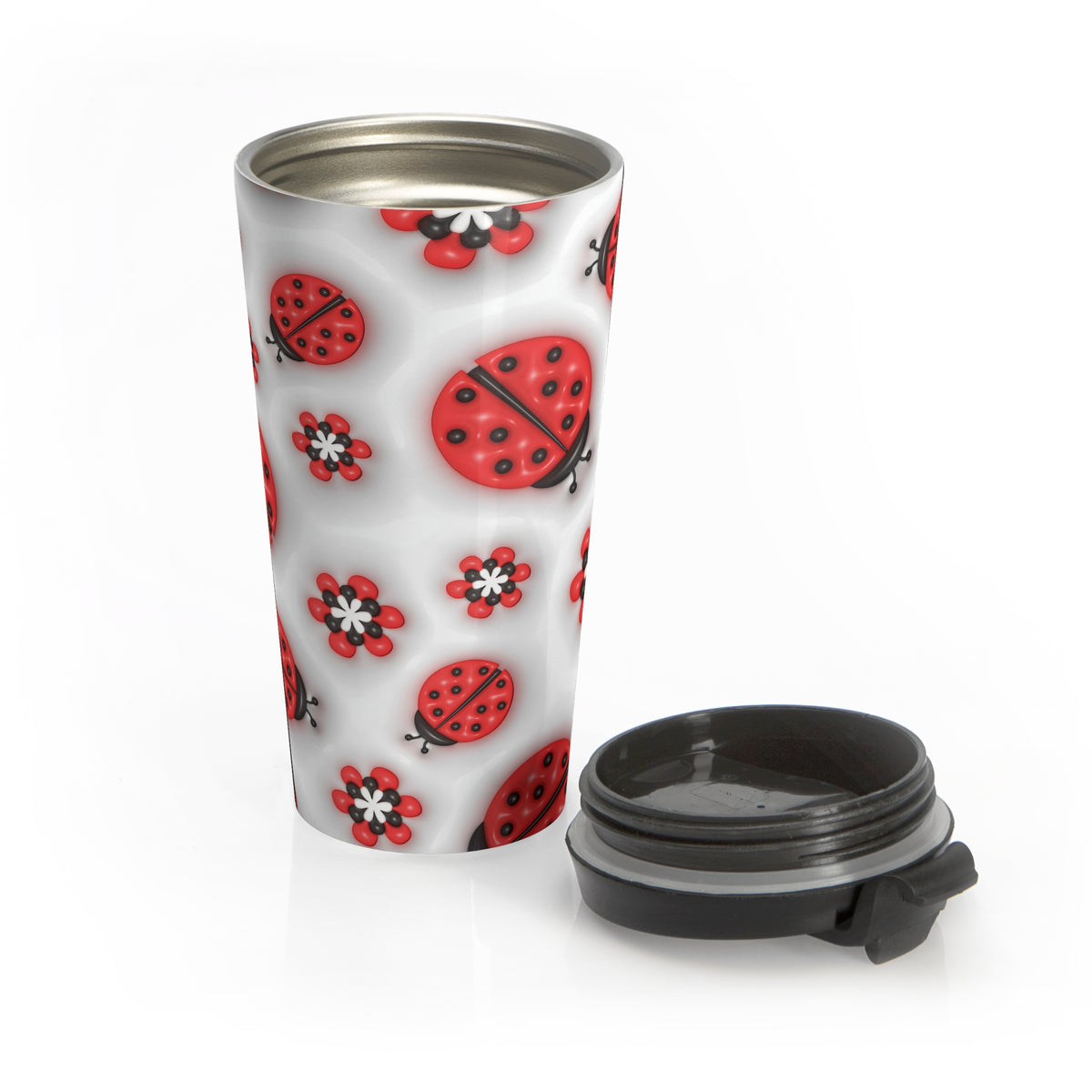 Lucky Little Ladybug Stainless Steel Travel Mug
