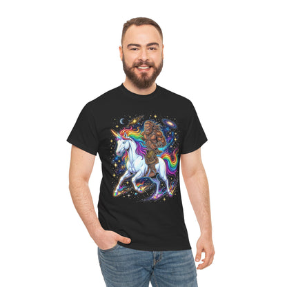 Bigfoot Riding a Unicorn T-Shirt