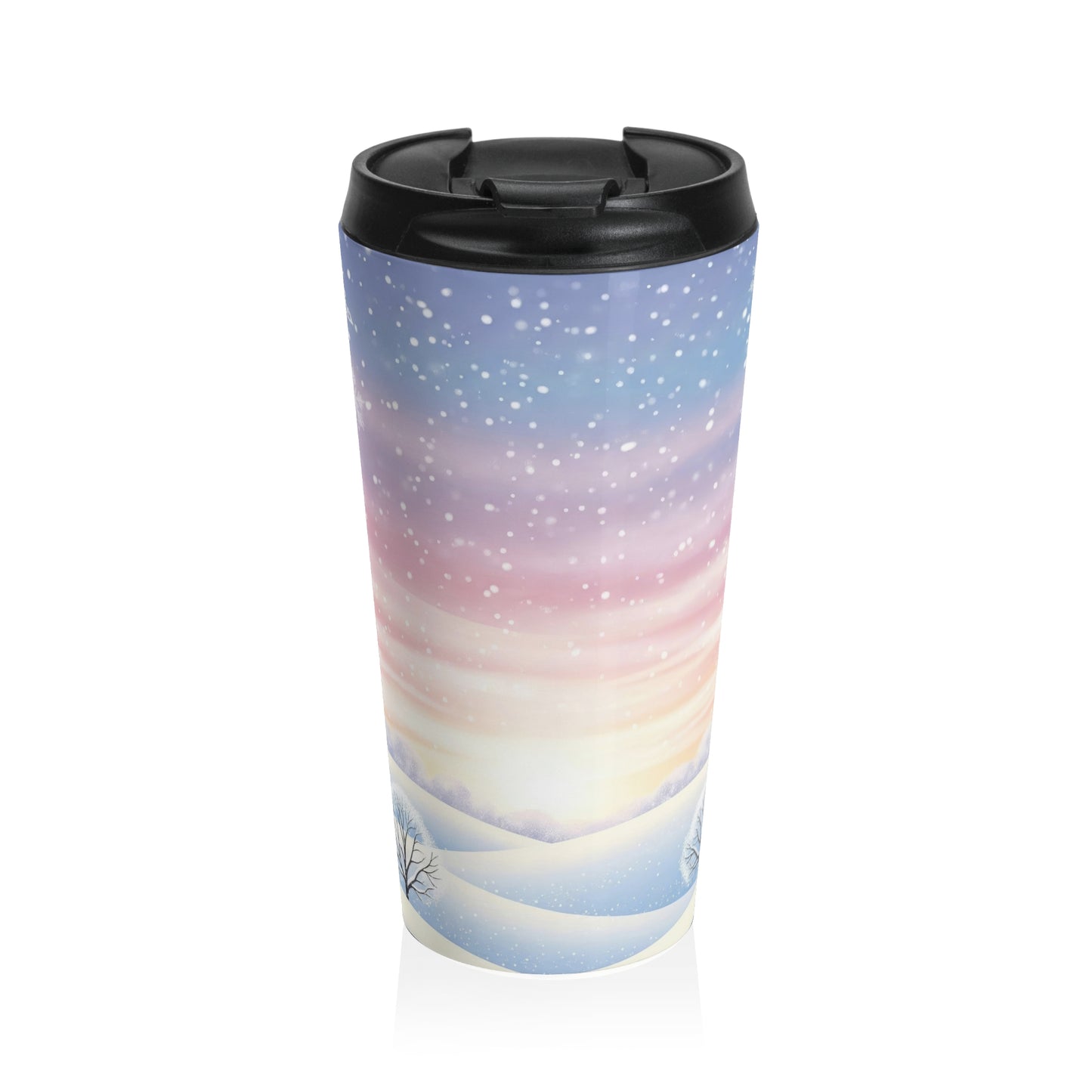 Winter Sunset Landscape Travel Mug