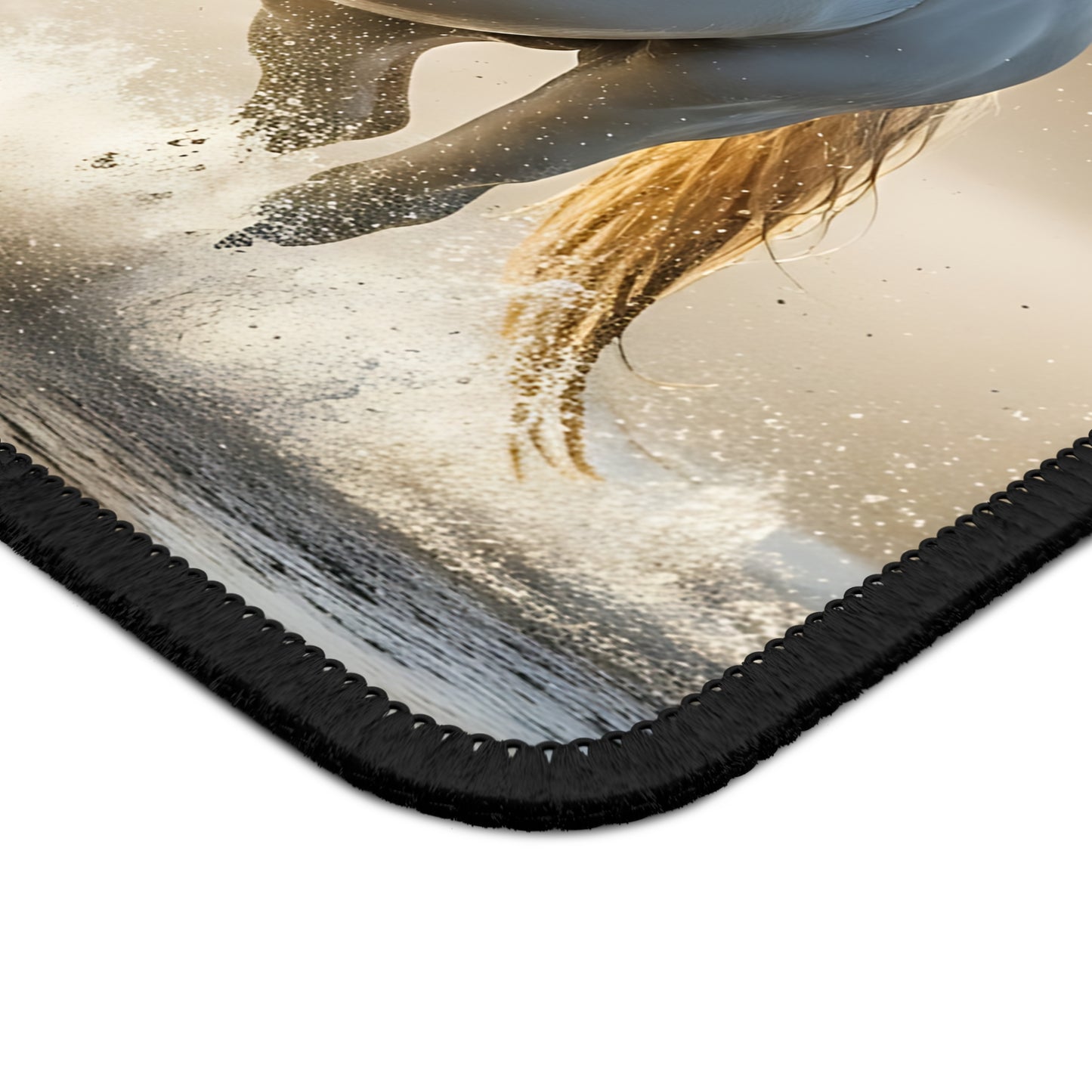 White Horse Elegance Mouse Pad