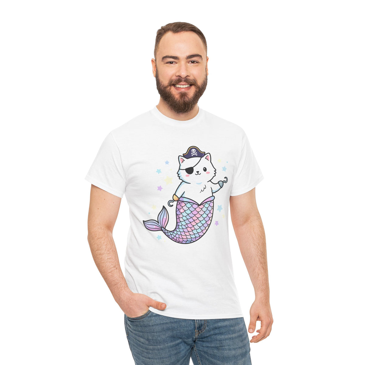 Pirate Mermaid Cat T-Shirt