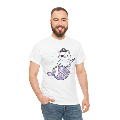 Pirate Mermaid Cat T-Shirt