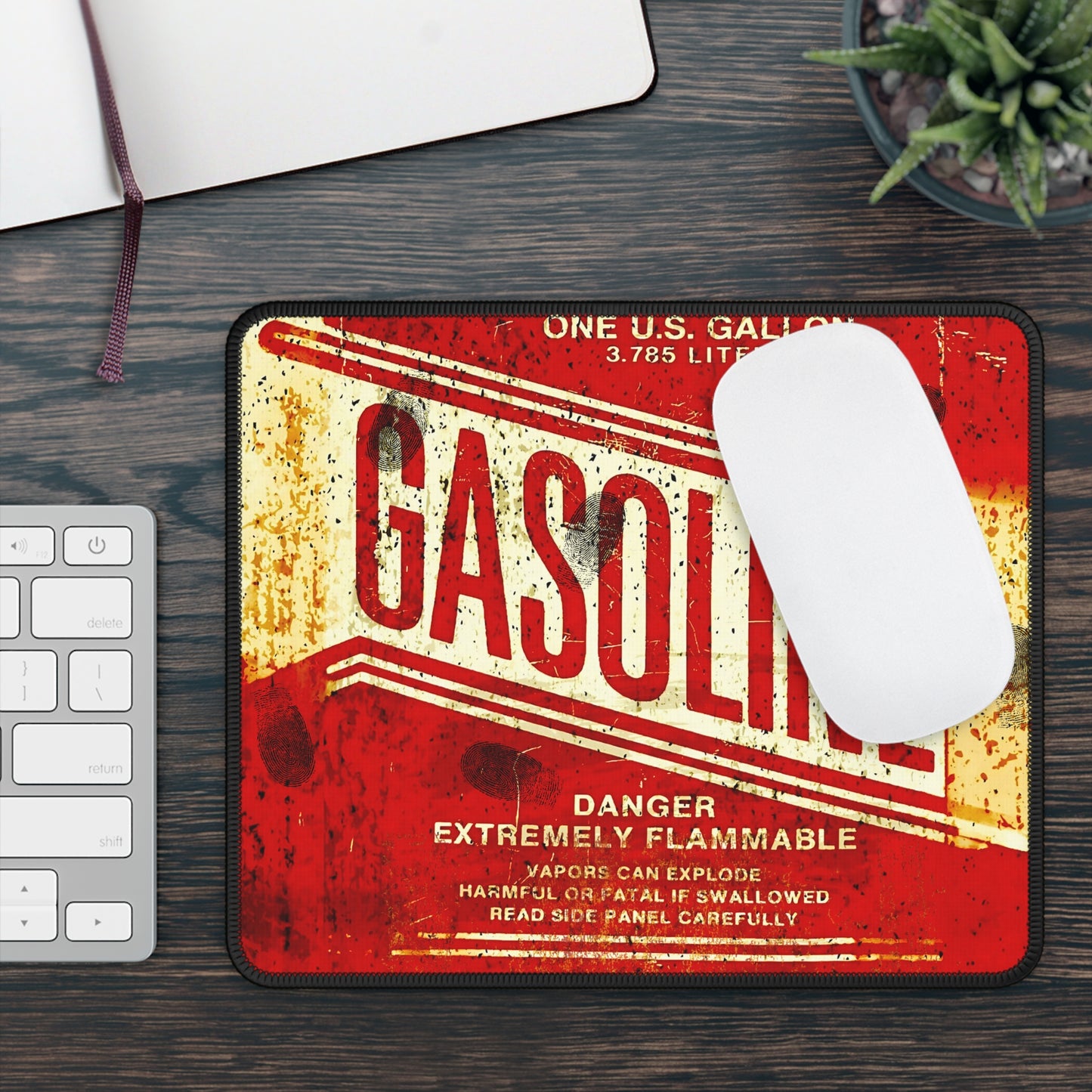 Vintage Gasoline Sign Mouse Pad
