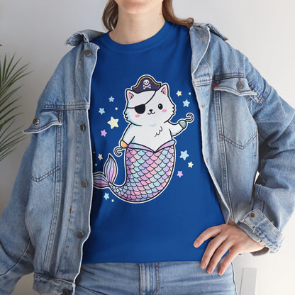 Pirate Mermaid Cat T-Shirt