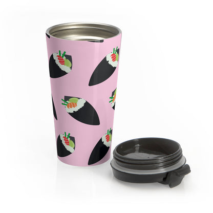 Sushi Roll Pattern Travel Mug