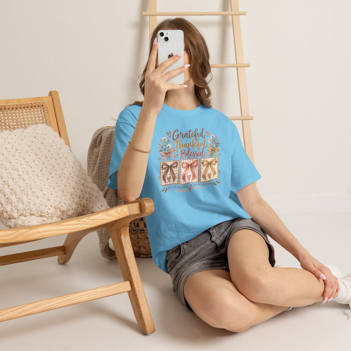 Grateful Thankful Blessed Christian T-Shirt