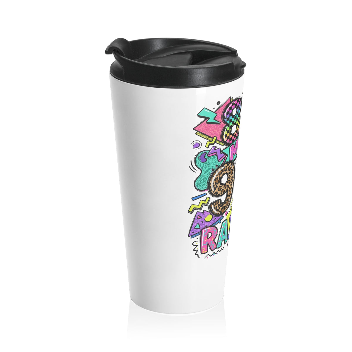 80s Made, 90s Raised Stainless Steel Travel Mug