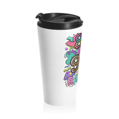 80s Made, 90s Raised Stainless Steel Travel Mug