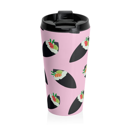 Sushi Roll Pattern Travel Mug