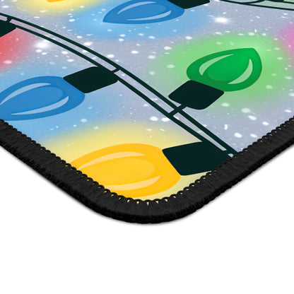 Festive Christmas Lights Mouse Pad