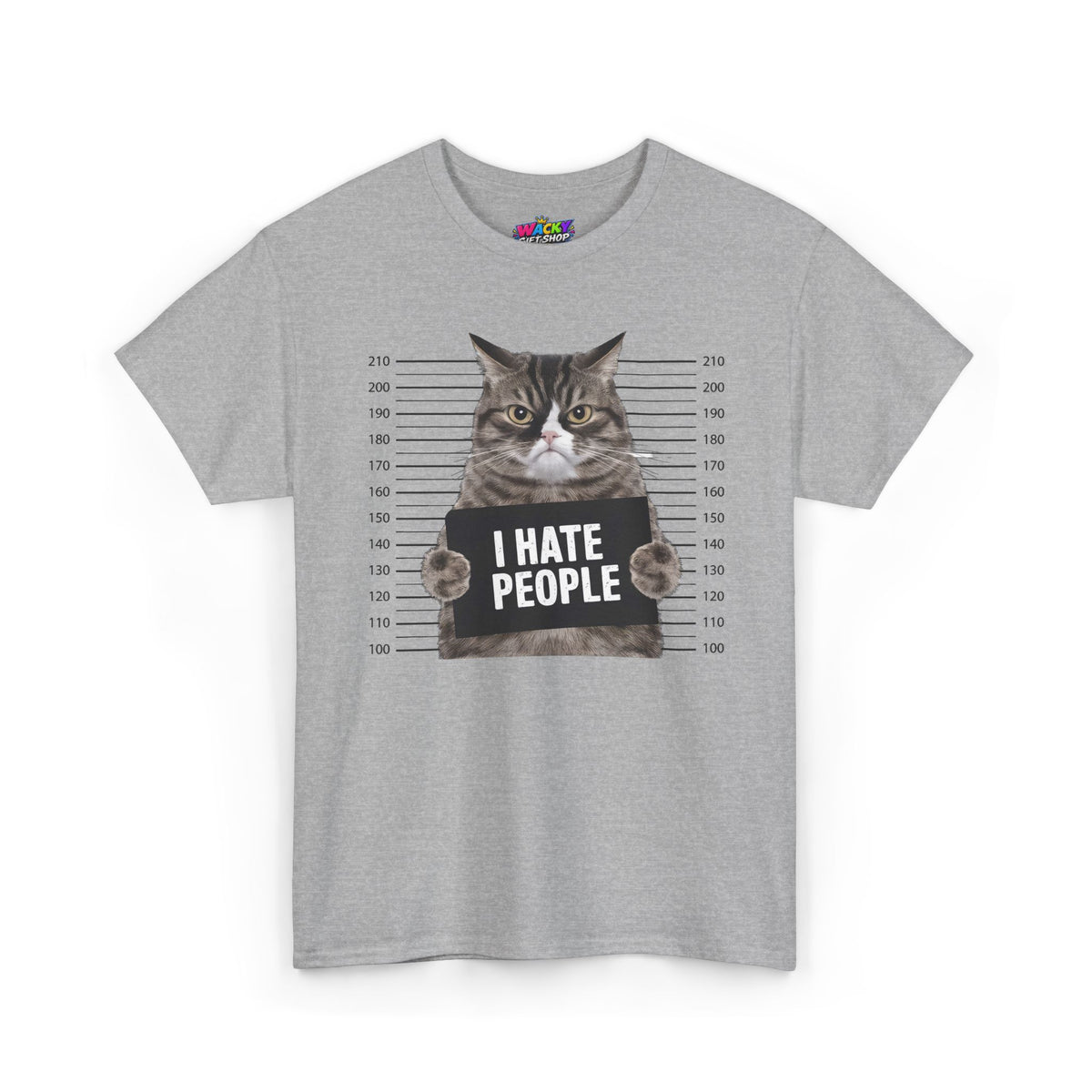 I Hate People Cat Mugshot T-Shirt