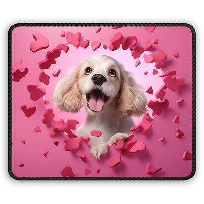 Puppy Love Hearts Mouse Pad