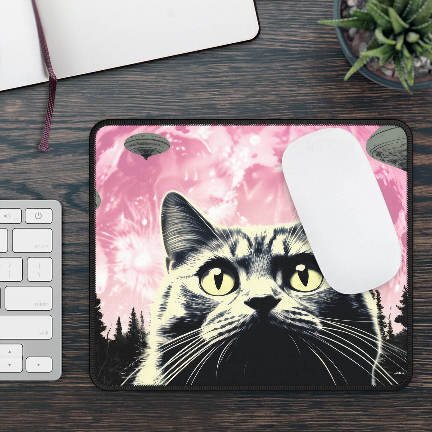 UFO Cat Mouse Pad