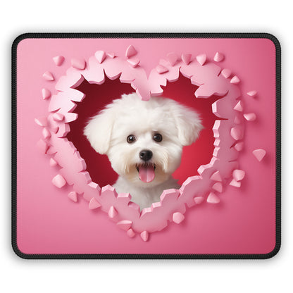 Puppy Love Hearts Mouse Pad
